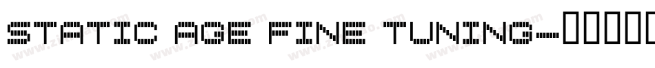 Static Age Fine Tuning字体转换